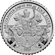 5 Pence - Charles III 1/40 oz Fine Silver, United Kingdom, 2023 reverse image