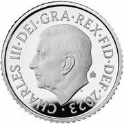 5 Pence - Charles III Oak Sprig; Silver Proof obverse image
