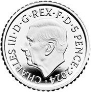 5 Pence - Charles III 1/40 oz Fine Silver obverse image