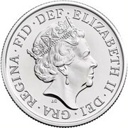6 Pence - Elizabeth II 5th portrait; Silver obverse image