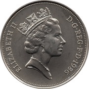 10 Pence - Elizabeth II 3rd portrait; large type, set issue obverse image