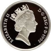 10 Pence - Elizabeth II 3rd portrait; large type, Silver Proof obverse image
