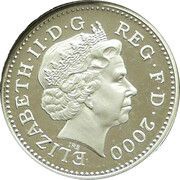 10 Pence - Elizabeth II 4th portrait; Crowned Lion, Silver Proof obverse image