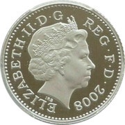 10 Pence - Elizabeth II 4th Portrait; Crowned Lion, Platinum Proof obverse image