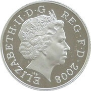 10 Pence - Elizabeth II 4th portrait; Royal Shield, Silver Piedfort obverse image