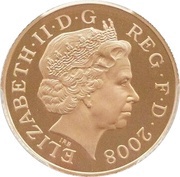10 Pence - Elizabeth II 4th Portrait; Royal Shield, Gold Proof obverse image