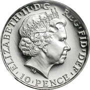 10 Pence - Elizabeth II 5th portrait; 1/20 oz Fine Silver obverse image