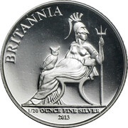 10 Pence - Elizabeth II 5th portrait; 1/20 oz Fine Silver, United Kingdom, 2013 reverse image