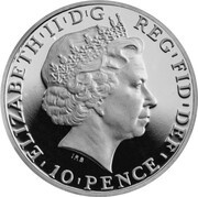 10 Pence - Elizabeth II 5th portrait; 1/20 oz Fine Silver obverse image