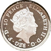 10 Pence - Elizabeth II 5th portrait; 1/20 oz Fine Silver obverse image