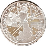 10 Pence - Elizabeth II 5th portrait; 1/20 oz Fine Silver, United Kingdom, 2017 reverse image