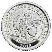 10 Pence - Elizabeth II 5th portrait; 1/20 oz Fine Silver, United Kingdom, 2018 reverse image