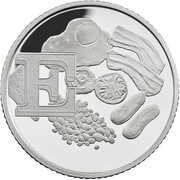 10 Pence - Elizabeth II E - English Breakfast; Silver Proof, United Kingdom, 2018 reverse image