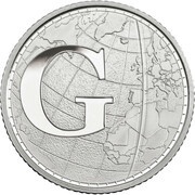 10 Pence - Elizabeth II G - Greenwich Mean Time; Silver Proof, United Kingdom, 2018 reverse image