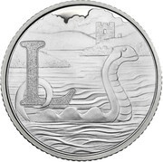 10 Pence - Elizabeth II L - Loch Ness Monster; Silver Proof, United Kingdom, 2018 reverse image
