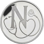 10 Pence - Elizabeth II N - NHS; Silver Proof, United Kingdom, 2018 reverse image