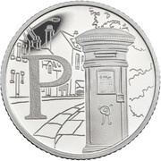 10 Pence - Elizabeth II P - Post Box; Silver Proof, United Kingdom, 2018 reverse image