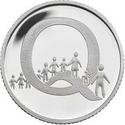 10 Pence - Elizabeth II Q - Queue; Silver Proof, United Kingdom, 2018 reverse image