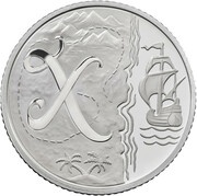 10 Pence - Elizabeth II X - X Marks the Spot; Silver Proof, United Kingdom, 2018 reverse image