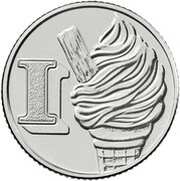 10 Pence - Elizabeth II 5th portrait; I - Ice Cream, United Kingdom, 2018-2019 reverse image