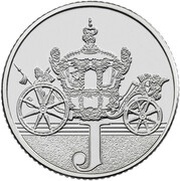 10 Pence - Elizabeth II 5th portrait; J - Jubilee, United Kingdom, 2018-2019 reverse image