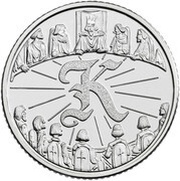 10 Pence - Elizabeth II 5th portrait; K - King Arthur, United Kingdom, 2018-2019 reverse image