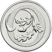 10 Pence - Elizabeth II 5th portrait; O - Oak Tree, United Kingdom, 2018-2019 reverse image