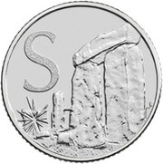10 Pence - Elizabeth II 5th portrait; S - Stonehenge, United Kingdom, 2018-2019 reverse image
