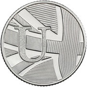 10 Pence - Elizabeth II 5th portrait; U - Union Flag, United Kingdom, 2018-2019 reverse image