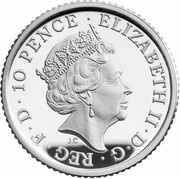 10 Pence - Elizabeth II 5th portrait; 1/20 oz Fine Silver obverse image