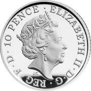 10 Pence - Elizabeth II 5th portrait; 1/20 oz Fine Silver obverse image