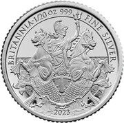 10 Pence - Charles III 1/20 oz Fine Silver, United Kingdom, 2023 reverse image