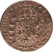20 Réis - Pedro II Countermarked 40 Réis with star CEARÁ obverse image