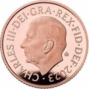 10 Pence - Charles III Capercaillie; Gold Proof obverse image