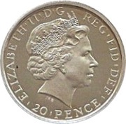 20 Pence - Elizabeth II 4th portrait; 1/10 oz Fine Silver obverse image