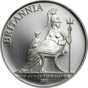 20 Pence - Elizabeth II 4th portrait; 1/10 oz Fine Silver, United Kingdom, 2013 reverse image