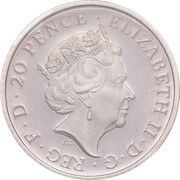 20 Pence - Elizabeth II 5th portrait; 1/10 oz Fine Silver obverse image