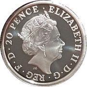 20 Pence - Elizabeth II 5th portrait; 1/10 oz Fine Silver obverse image