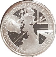 20 Pence - Elizabeth II 5th portrait; 1/10 oz Fine Silver, United Kingdom, 2017 reverse image