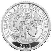 20 Pence - Elizabeth II 5th portrait; 1/10 oz Fine Silver, United Kingdom, 2018 reverse image