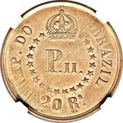 20 Réis Pattern Strike, Brazil, 1860 reverse image