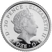 20 Pence - Elizabeth II 5th portrait; 1/10 oz Fine Silver obverse image