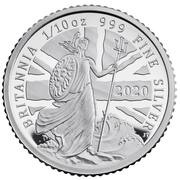 20 Pence - Elizabeth II 5th portrait; 1/10 oz Fine Silver, United Kingdom, 2020 reverse image