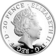 20 Pence - Elizabeth II 5th portrait; 1/10 oz Fine Silver obverse image