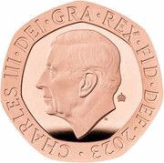 20 Pence - Charles III Puffin; Gold Proof obverse image