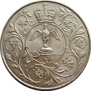 25 New Pence - Elizabeth II Silver Jubilee, United Kingdom, 1977 reverse image