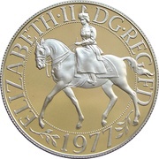25 New Pence - Elizabeth II Silver Jubilee; Silver Proof obverse image