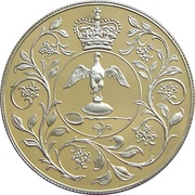 25 New Pence - Elizabeth II Silver Jubilee; Silver Proof, United Kingdom, 1977 reverse image