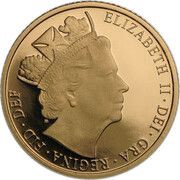 ¼ Sovereign - Elizabeth II Butler effigy obverse image
