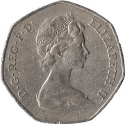 50 Pence - Elizabeth II 2nd portrait; Entry into EEC obverse image